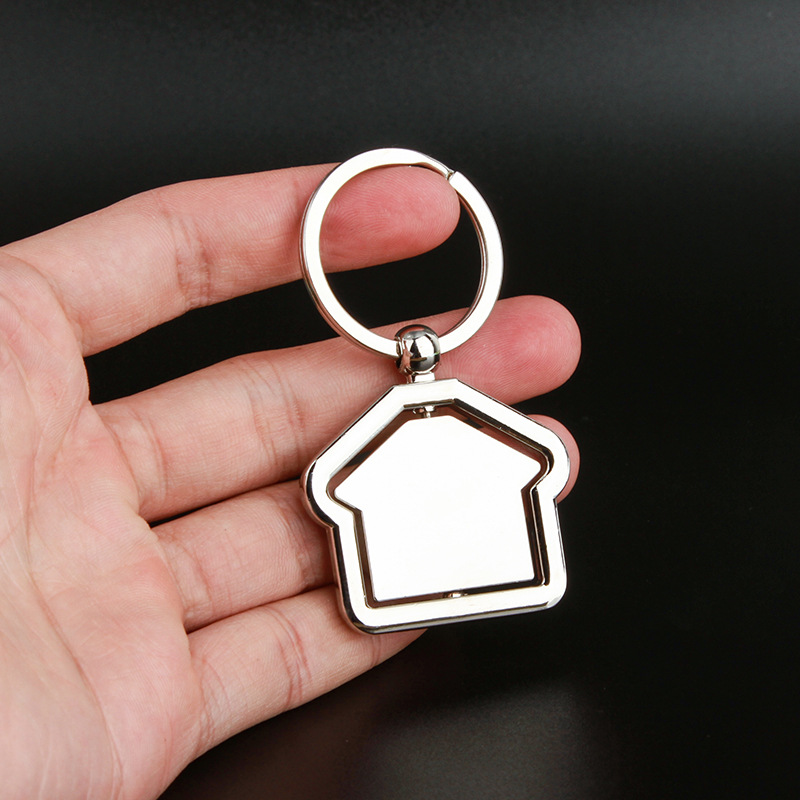 10-Pack Personalized House Design Key Chains 360 Degree Rotational Keychains