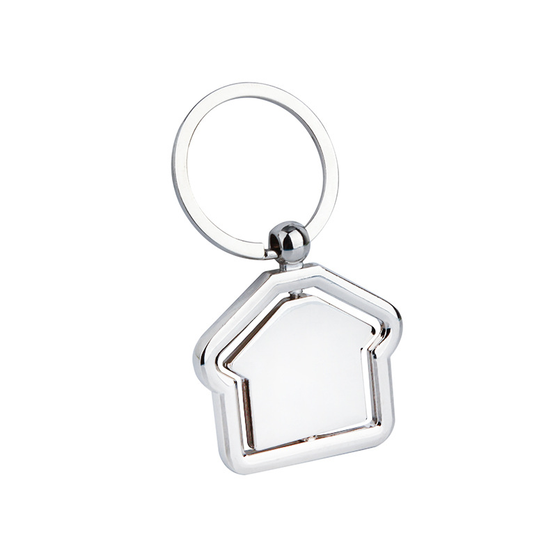 10-Pack Personalized House Design Key Chains 360 Degree Rotational Keychains