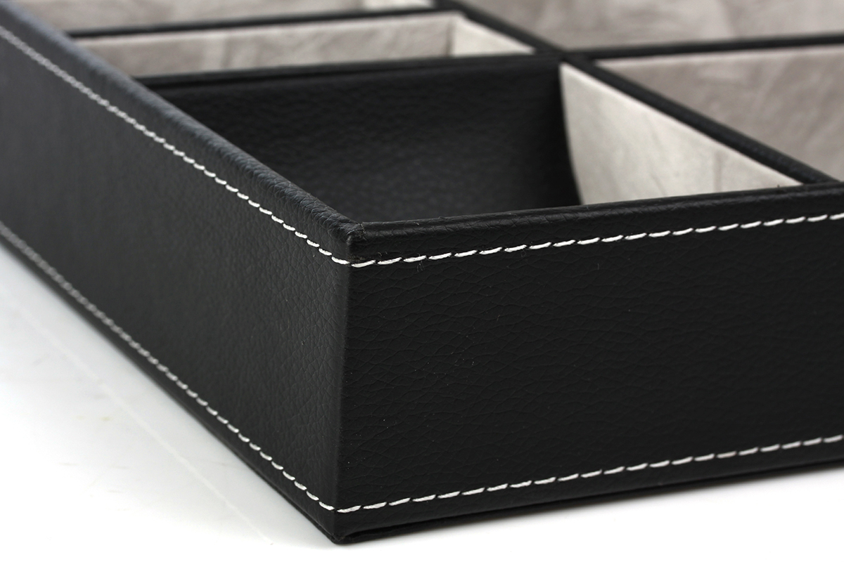 Desktop Accessories Personalized Faux Leather Valet Tray