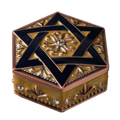 Vintage Decoration Star of David Jewelry Box