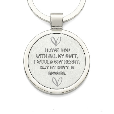 Funny Wife to Husband Gift Keychain Engraved Key Chain with Sayings Gag Gift for Boyfriend from Girlfriend