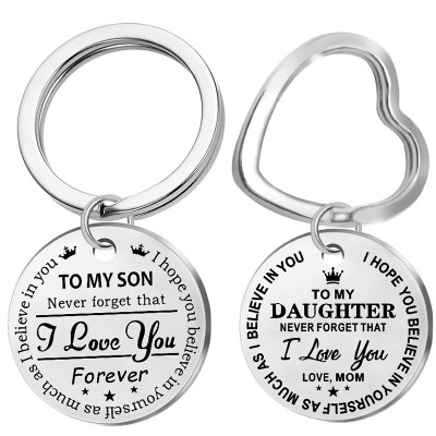 Personalized Keychains Gift Set for Son and Daughter