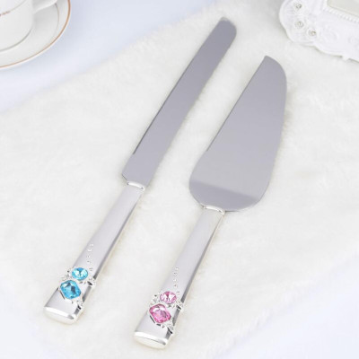 Personalized Luxury Knife and Server Set for Wedding Cakes