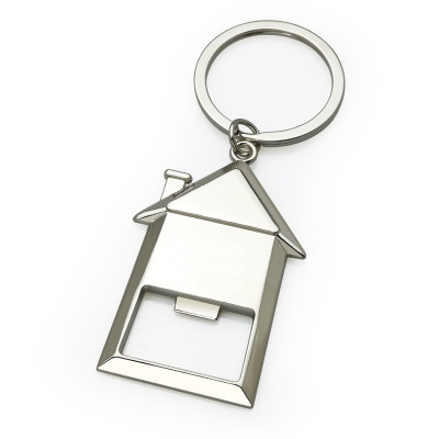 10 Pack Personalized House Shaped Keychain Bottle Opener