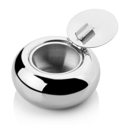 Personalized Stainless Steel Cigarette Ashtray with Engraving lid