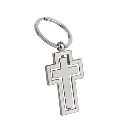 10 Pack Personalized Engraved Swivel Cross Keychains