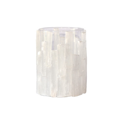 Healing Selenite Cluster Crystal Candle Holders