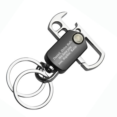 Personalized Fidget Spinner Bottle Opener Keychain With Belt Clip