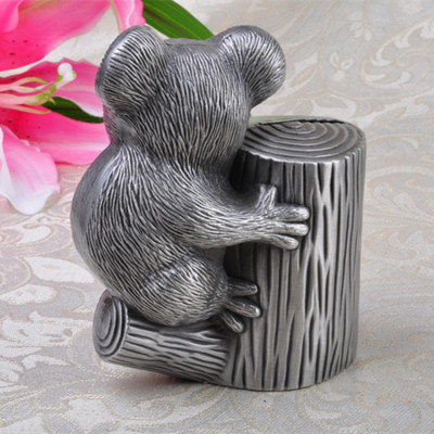 Koala Bear Bank - Pewter Metal Piggy Bank with Stunningly Life-like Details