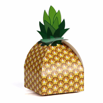 Pineapple Favor Box for Tropical Party (12 Count)