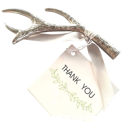 Rustic Deer Antler Bottle Opener Favors