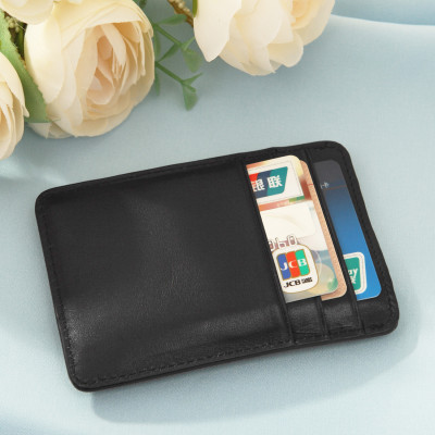 Personalized Genuine Leather Money Clip Wallet for Men