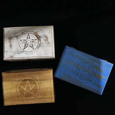Star of David Distressed Wooden Keepsake Box