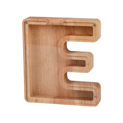 Personalized Wooden Alphabet Letter Coin Banks - A to Z Initials for Nursery or Child's Bedroom Decor