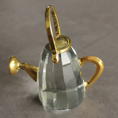 6 Pack Mini Watering Can Crystal Ornament