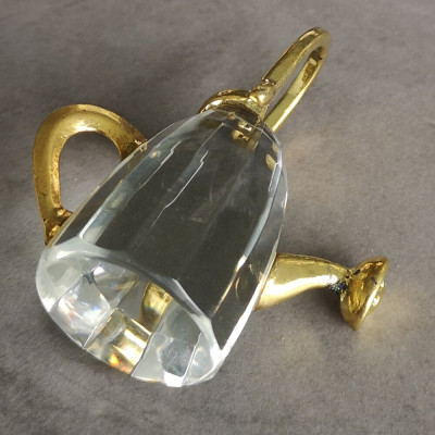 6 Pack Mini Watering Can Crystal Ornament
