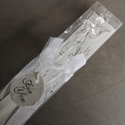 Small Glass Drink Stirrers with Praying Angel Topper