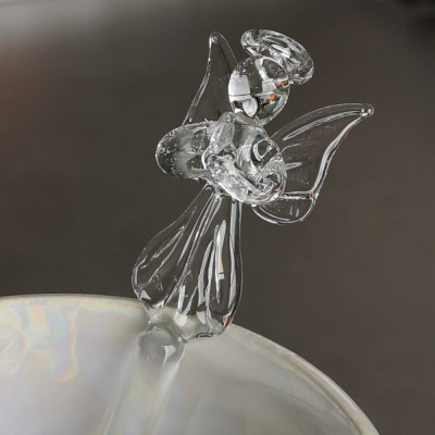 Small Glass Drink Stirrers with Praying Angel Topper