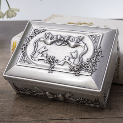 Confirmed in Christ Confirmation Dove Rosary Keepsake Box - Engravable Christianity Gifts