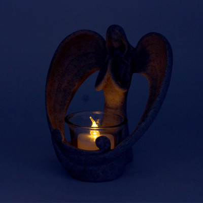 Angel in Prayer Tea Light Candleholder