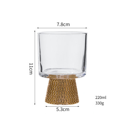 Gold Footed Glassware for Wine, Martini, Champagne and Dessert