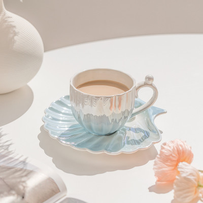Seashell and Pearls Tea Cup & Saucer