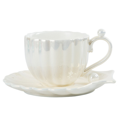 Seashell and Pearls Tea Cup & Saucer