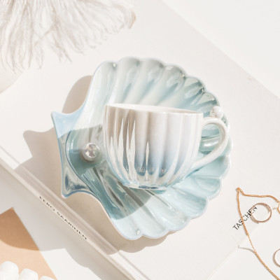 Seashell and Pearls Tea Cup & Saucer