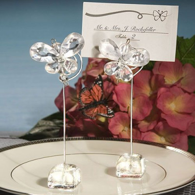 Crystal Butterfly Place Card Holders