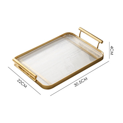 Rectangular Acrylic Metal Tray