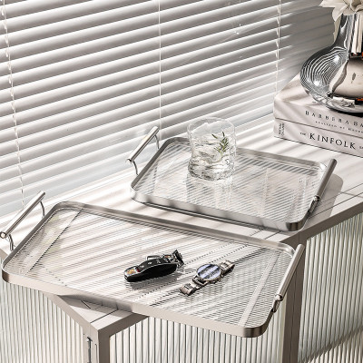 Rectangular Acrylic Metal Tray