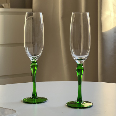 French Glass Flute Set of 2