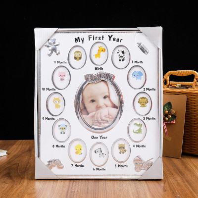 Baby's First Year Milestone Tabletop Collage Frame
