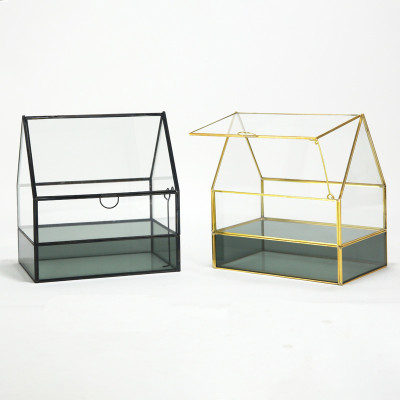 House-Shape Glass Terrarium