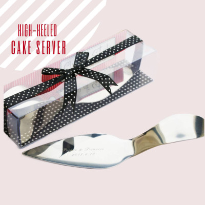 Elevate Your Cake Cutting Experience with our Engraved High Heel Design Cake Server - Perfect for Glamorous Occasions