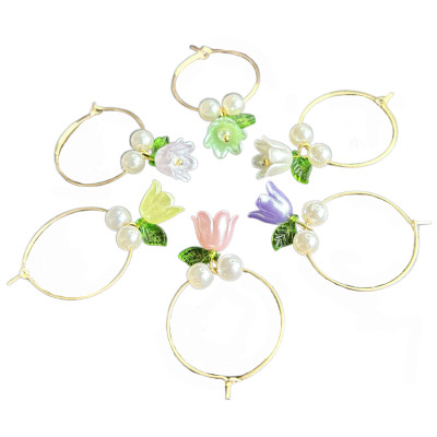 Lily of the Valley Wine Glass Charms Set of 6