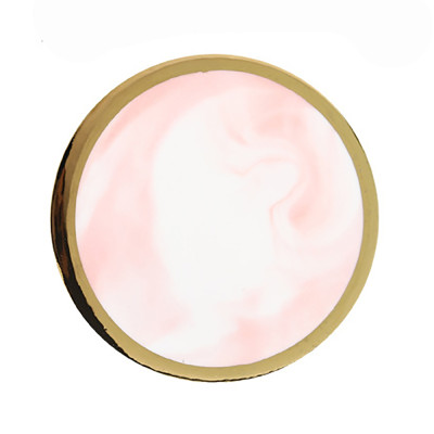 Sip in Style: Circular Ceramic Coasters with Gold Trim and Cork Base