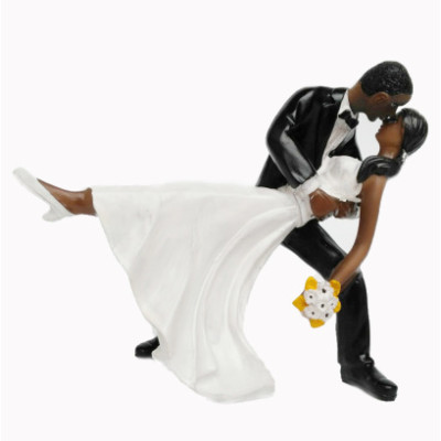 African American Tango Dance Figurine for Wedding Cake