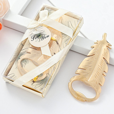 Bring a Touch of Elegance to Your Party with Gold Peacock Feather Bottle Opener Favors