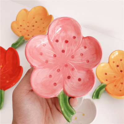 Blooming Beauty for Your Bathroom - Hand-Painted Ceramic Soap Dish