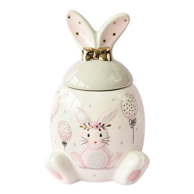 A Delightful Bunny Treat: Cookie Jar with Adorable Bunny Design