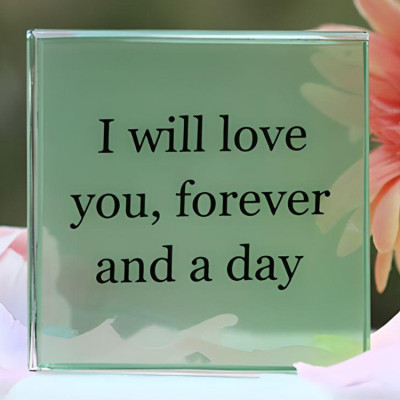 Custom Crystal Block - Personalized Keepsake Décor