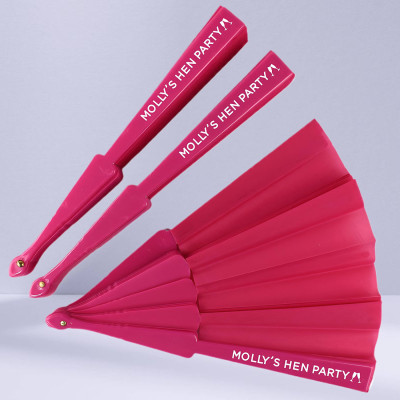 Personalized Hand Fans Set of 6 - Stylish Party Favors for Weddings and Events