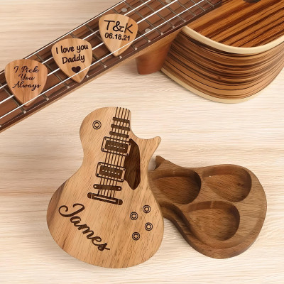 Personalized Plectrum Case with Custom Engraved Picks