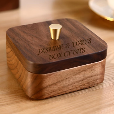 Personalized Walnut Wood Toothpick Holder: Vintage Charm for Home & Hospitality