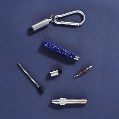 Personalized 6-In-1 Multitool Tech Tool Pen Carabiner