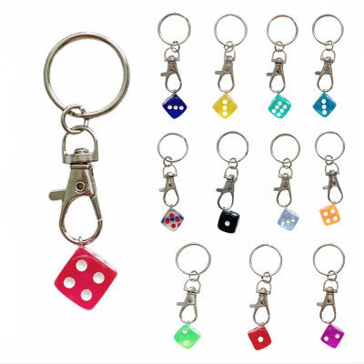 12-Pack Vibrant Dice Keychains - Ideal for Bunco, Board Games, and Party Favors