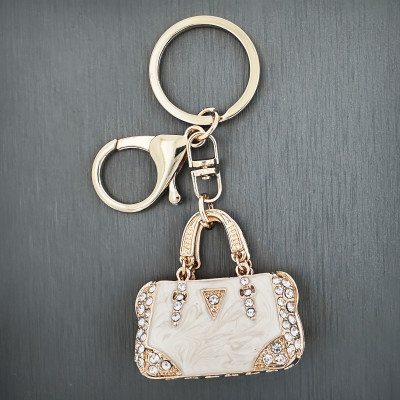 Rhinestone Handbag Keychain: Glamorous and Stylish Accessory for Women