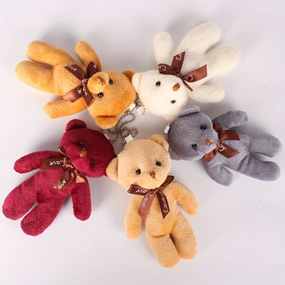 12-Pack Mini Teddy Bear Ornaments for Party Favors or Keychains: Add a Touch of Charm to Your Bag