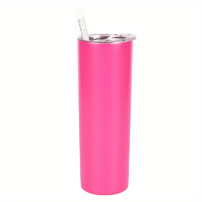 On-the-Go Hydration: Personalized Double-Walled 20oz Skinny Tumbler with Lid for Travel & Everyday Use